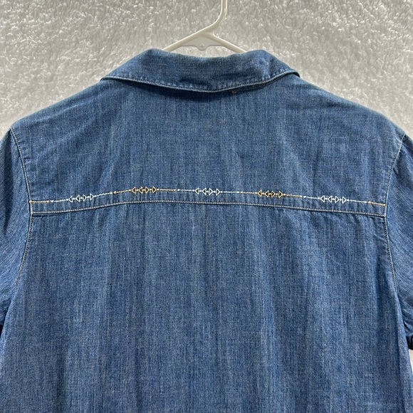 Pendleton Womens Blue Chambray Stitchline Shirt Dress Size Medium - Picture 10 of 10
